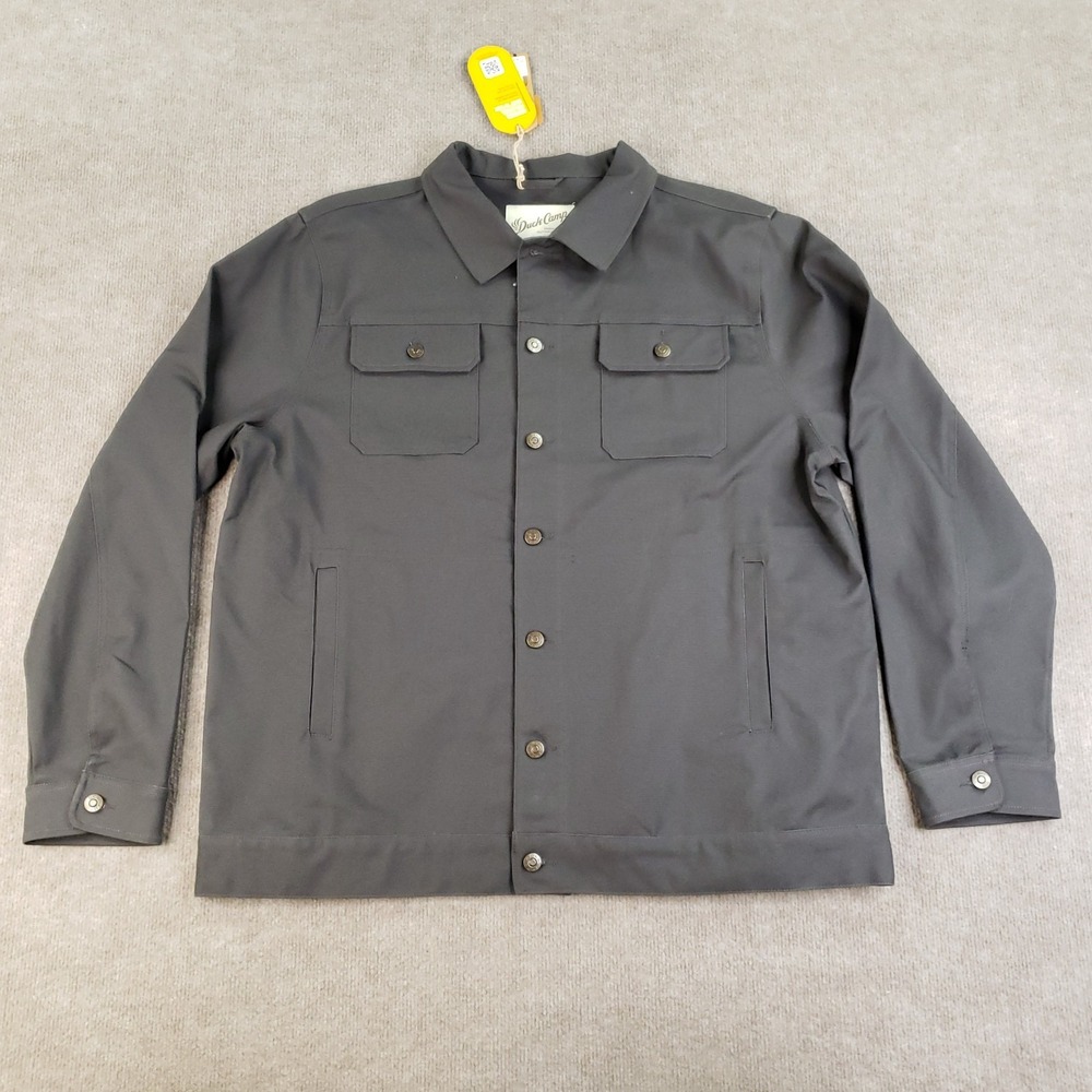 Duck Camp Brush Jacket Mens 2XL XXL Gray Relaxed Fit Outdoor Hunting Pockets BS2